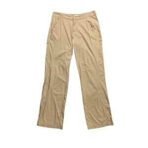 Royal Robbins Pants Womens 10 Tan Khaki Nylon Stretch Outdoor Hiking Pockets